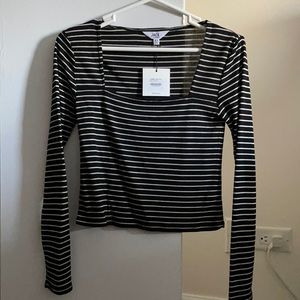 NEW W TAGS black and white striped Jack by BB Dakota top